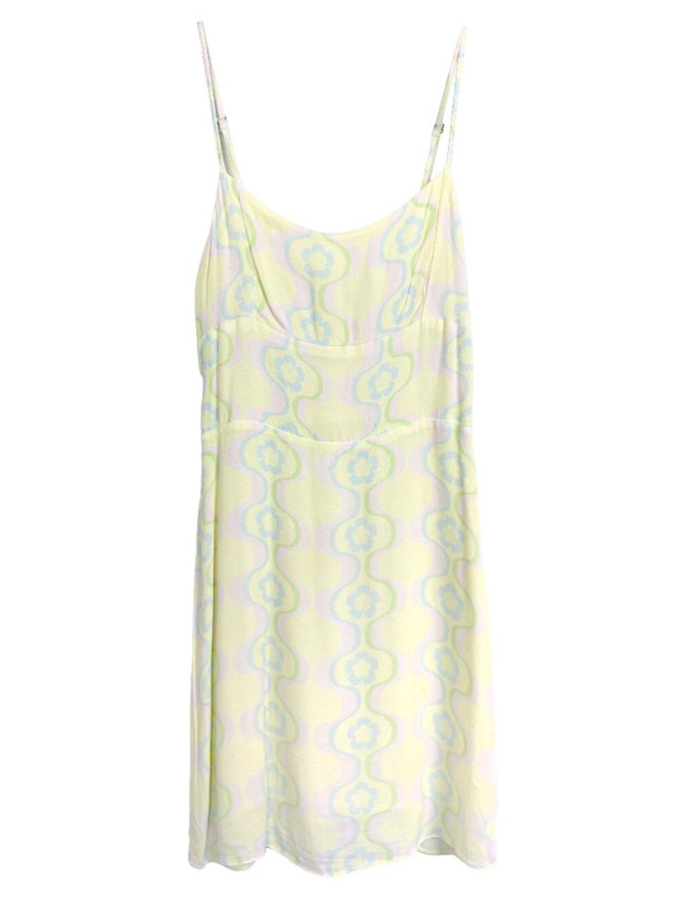 Aritzia Sunday Best Sundeh Yellow Retro Print Mini Dress XS